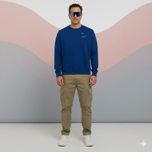 Sweatshirt Eyes are on Record - Royal Blue - Unisex