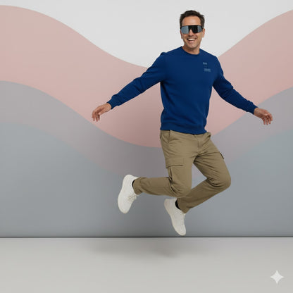 Sweatshirt Eyes are on Record - Royal Blue - Unisex