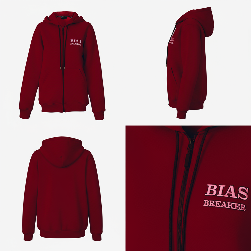 Zip-Up Hoodie Bias Breaker – Burgundy