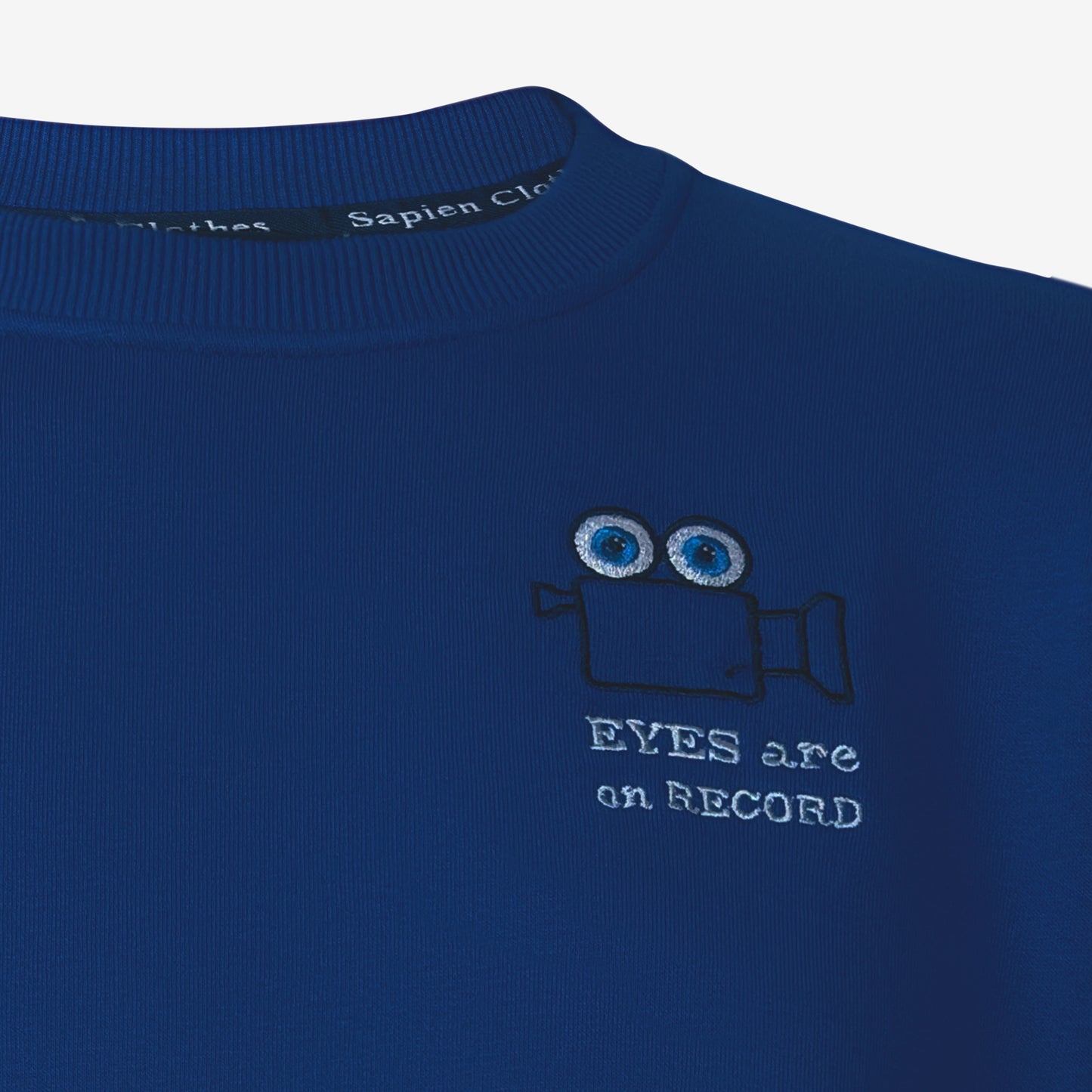 Sweatshirt Eyes are on Record - Royal Blue - Unisex