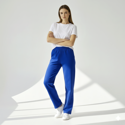 Straight-Cut Sweatpants - Royal Blue