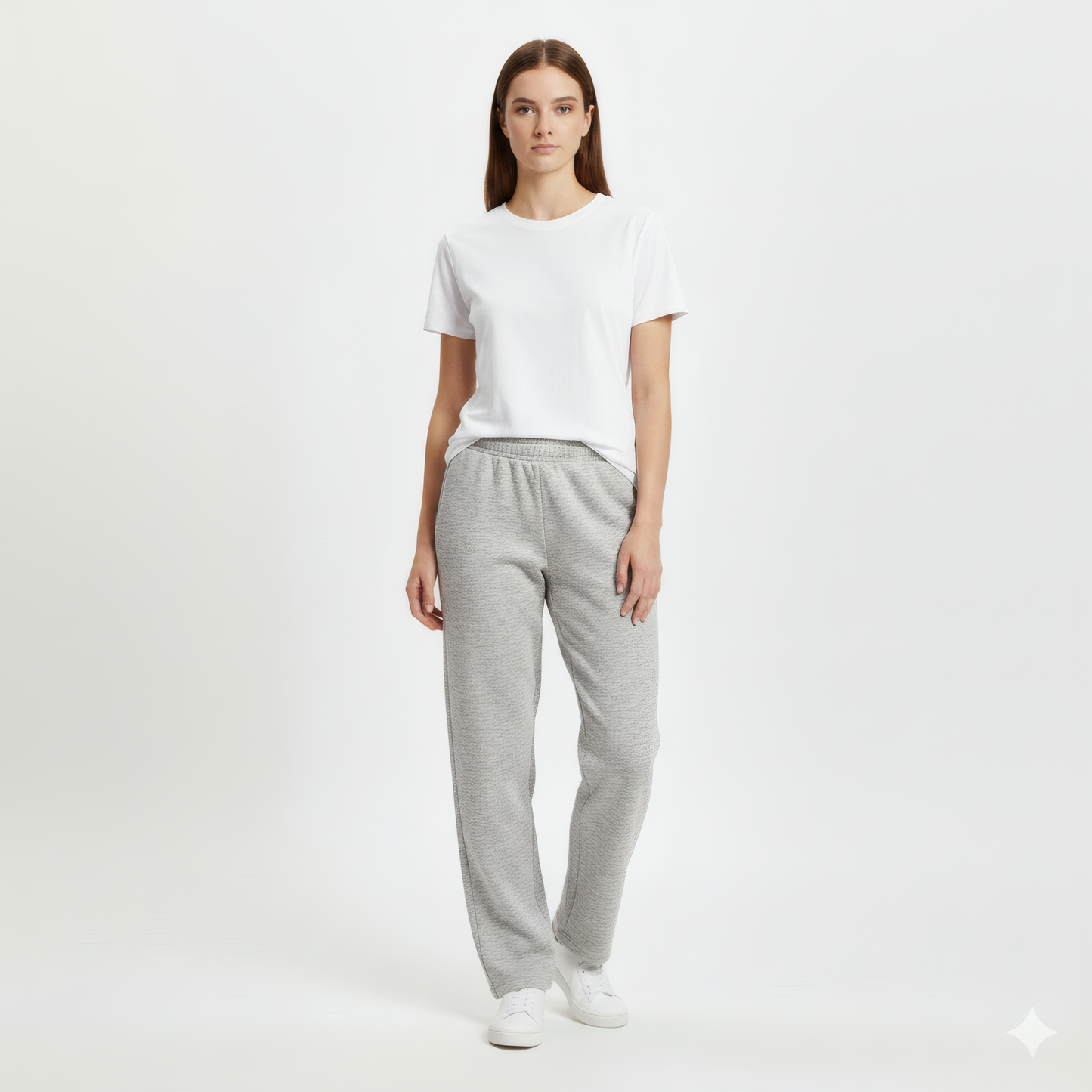 Straight-Cut Sweatpants - Gray