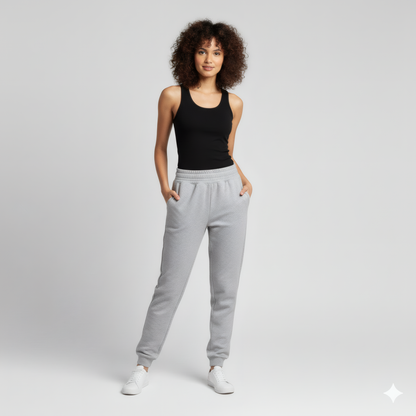 Cuffed Sweatpants - Gray