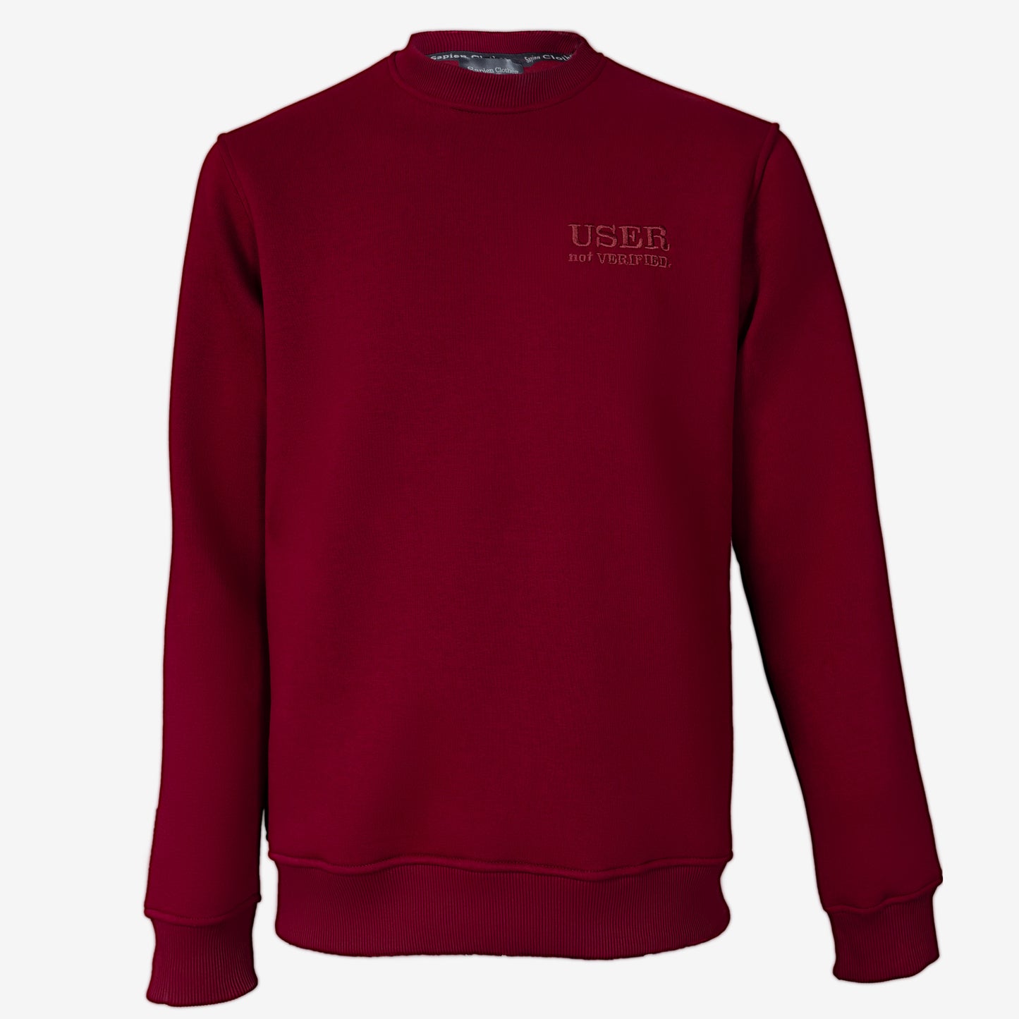 Sweatshirt USER NOT VERIFIED - Burgundy - Unisex