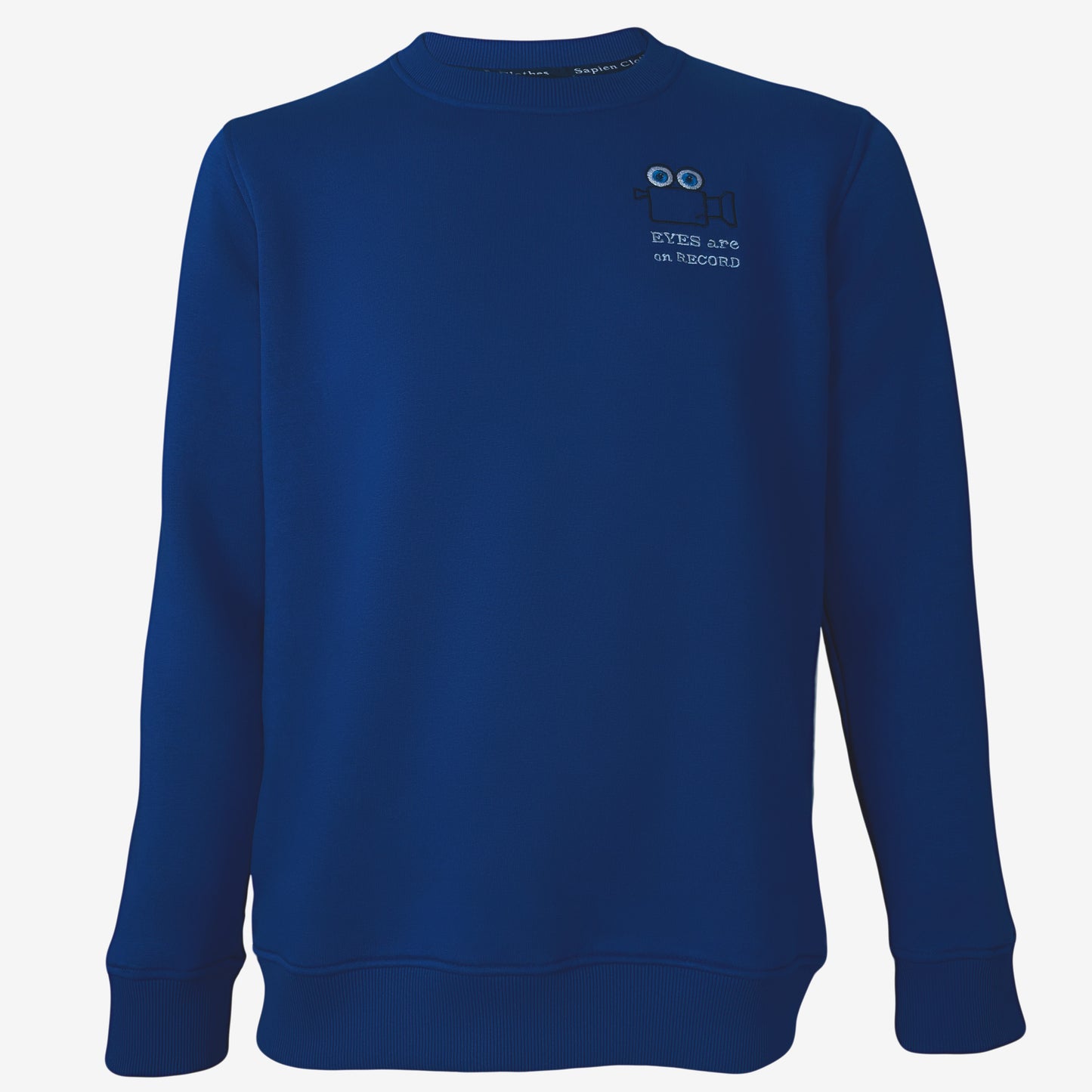Sweatshirt Eyes are on Record - Royal Blue - Unisex