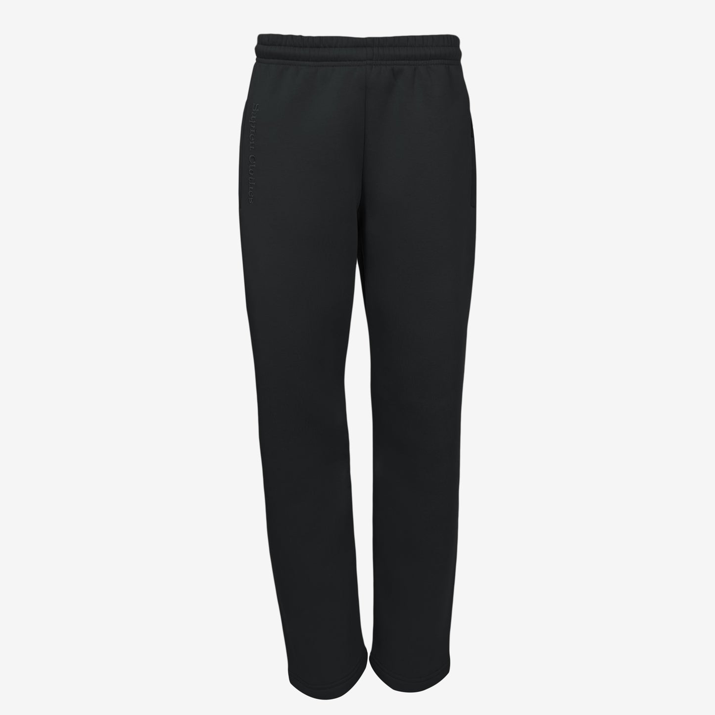 Straight-Cut Sweatpants - Black