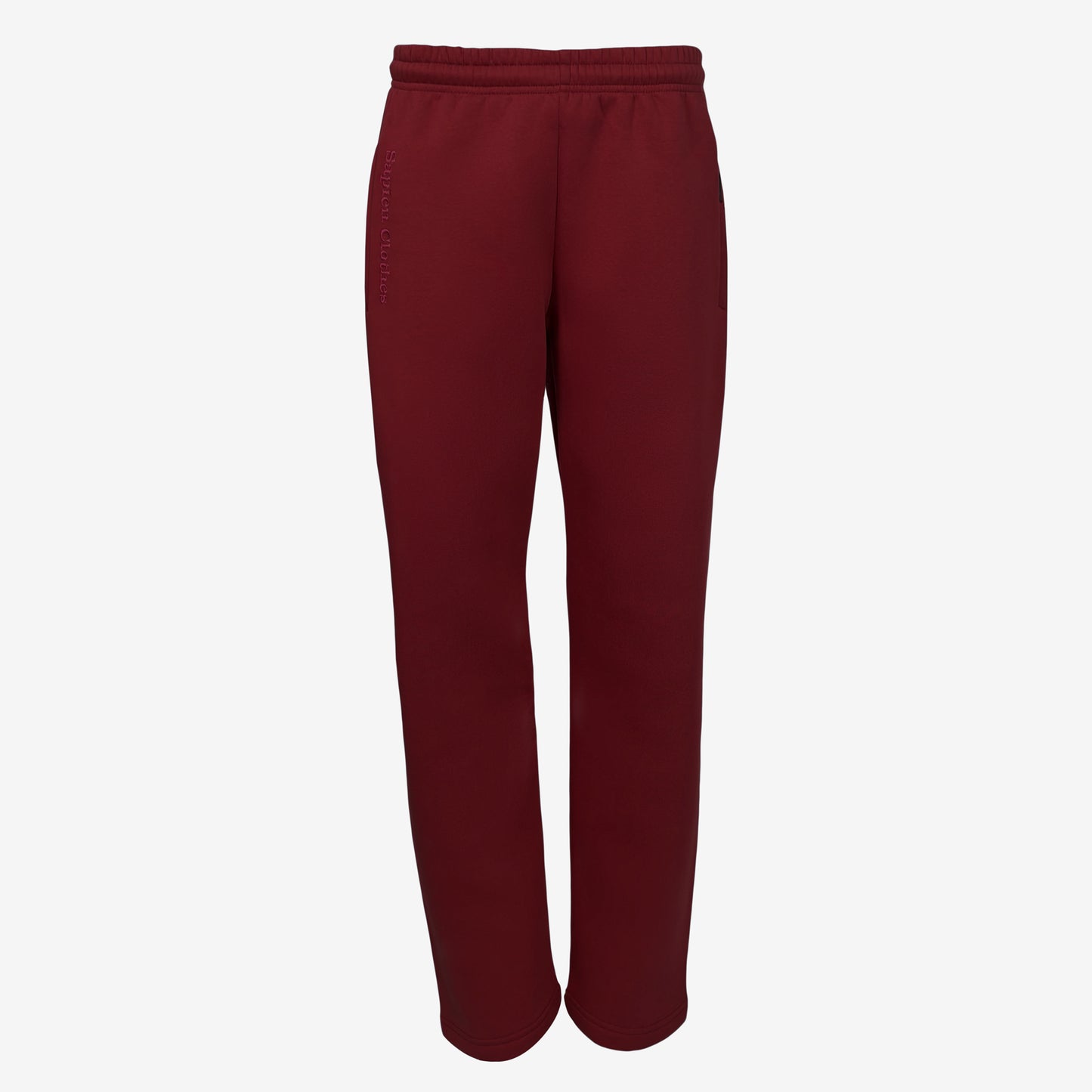 Straight-Cut Sweatpants - Burgundy