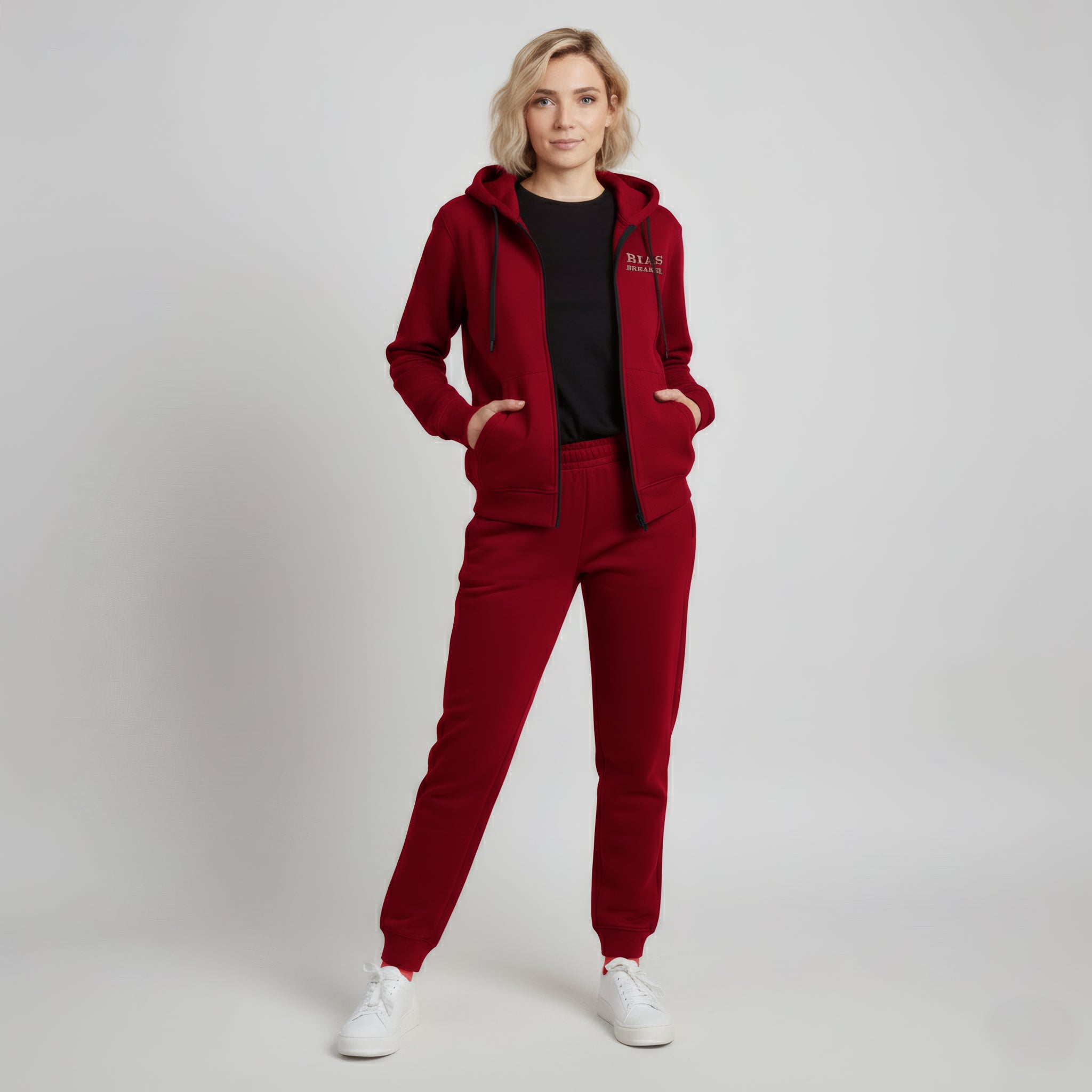 Cuffed Sweatpants - Burgundy - Unisex