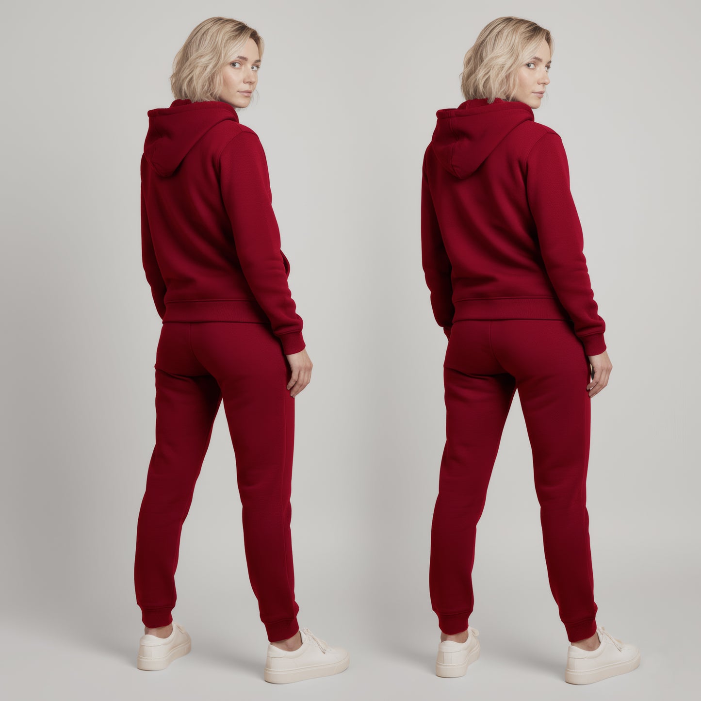 Cuffed Sweatpants - Burgundy