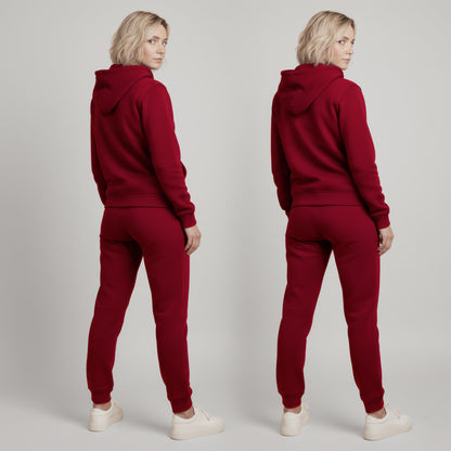 Cuffed Sweatpants - Burgundy