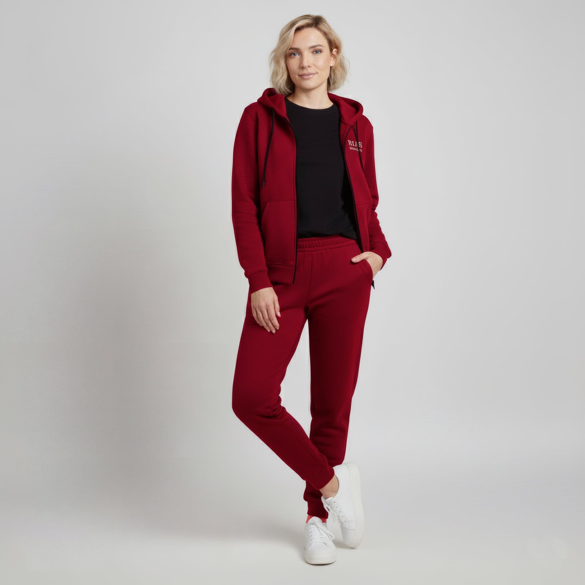 Cuffed Sweatpants - Burgundy - Unisex