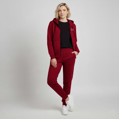 Cuffed Sweatpants - Burgundy