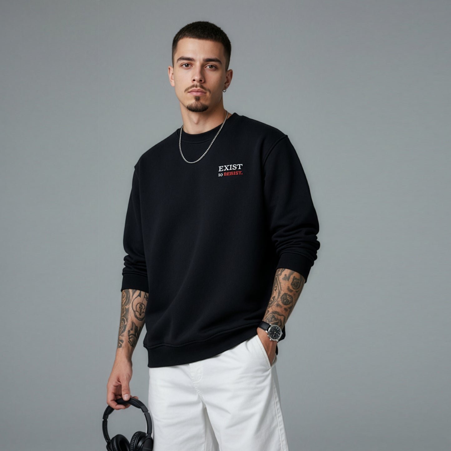 Sweatshirt Exist to Resist - Black - Unisex