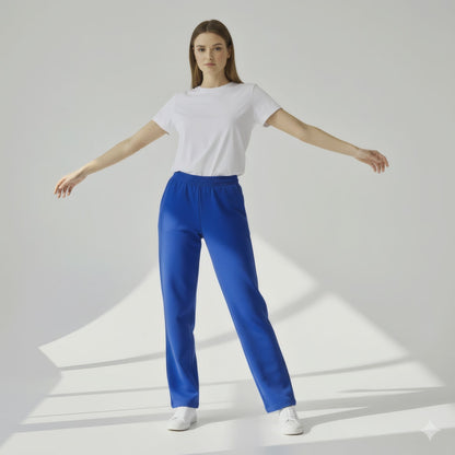 Straight-Cut Sweatpants - Royal Blue
