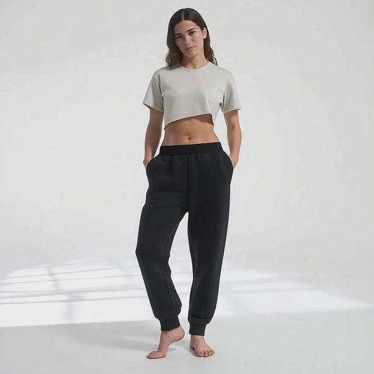 Cuffed Sweatpants - Black