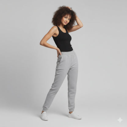 Cuffed Sweatpants - Gray