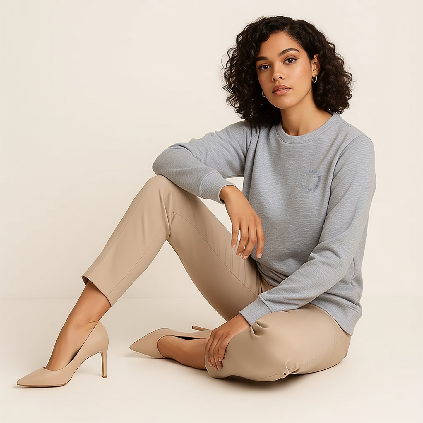 Sweatshirt Change/Elevate/Repeat - Gray - Unisex