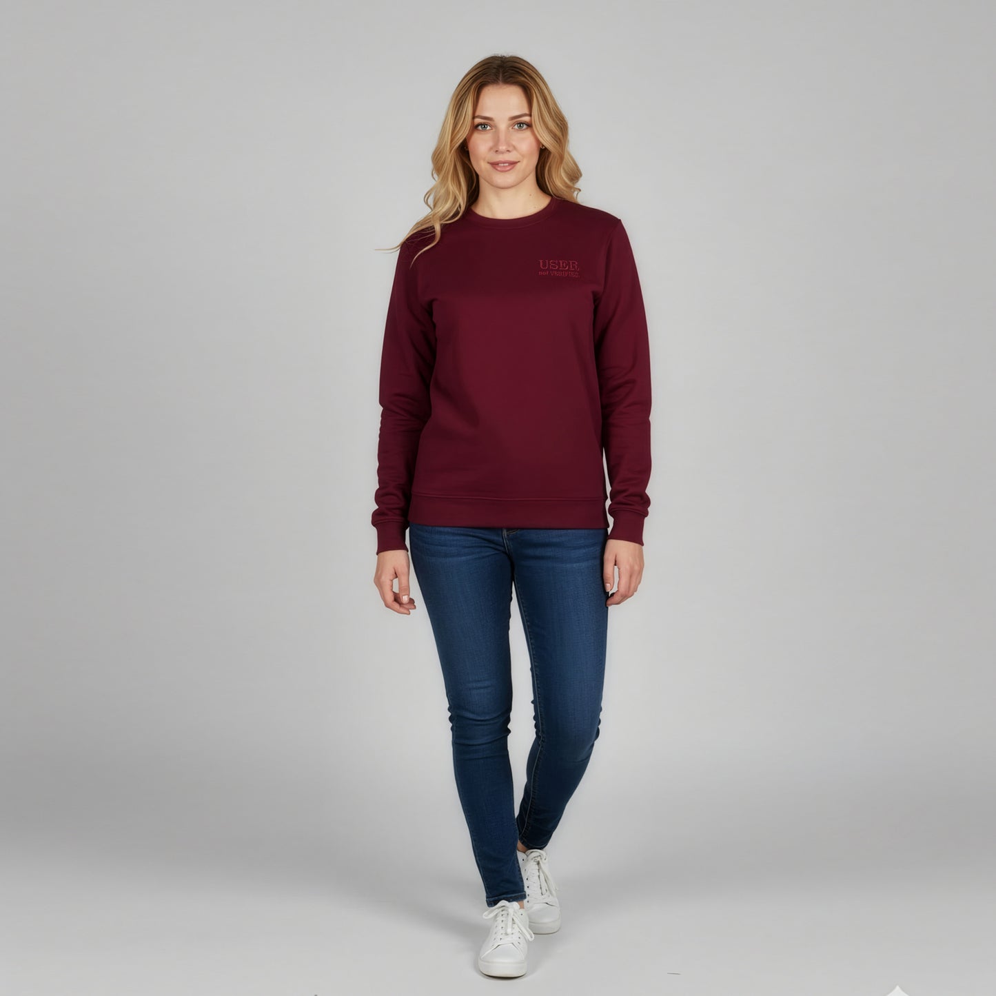Sweatshirt USER NOT VERIFIED - Burgundy - Unisex
