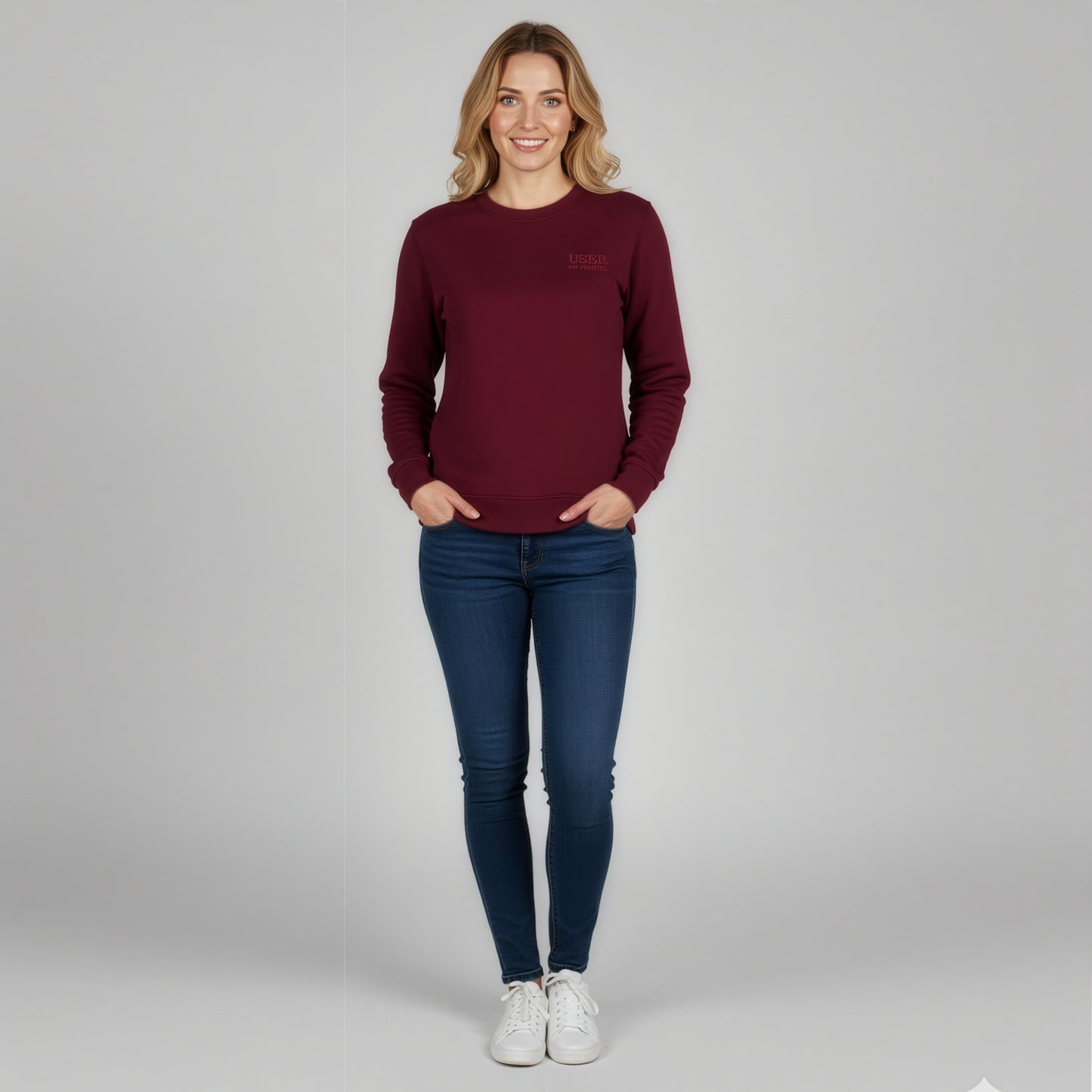 Sweatshirt USER NOT VERIFIED - Burgundy - Unisex