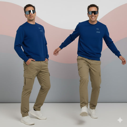 Sweatshirt Eyes are on Record - Royal Blue - Unisex