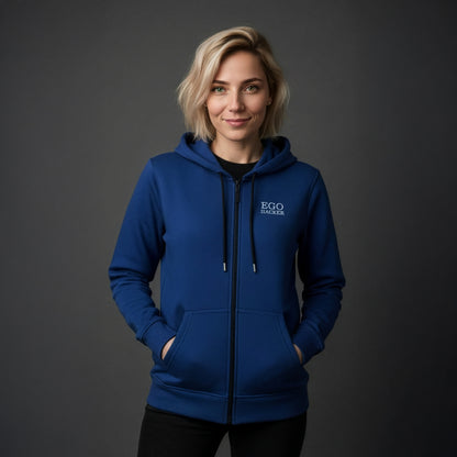 Zip-Up Hoodie Ego Hacker – Royal Blue