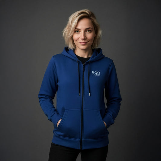Zip-Up Hoodie Ego Hacker – Royal Blue