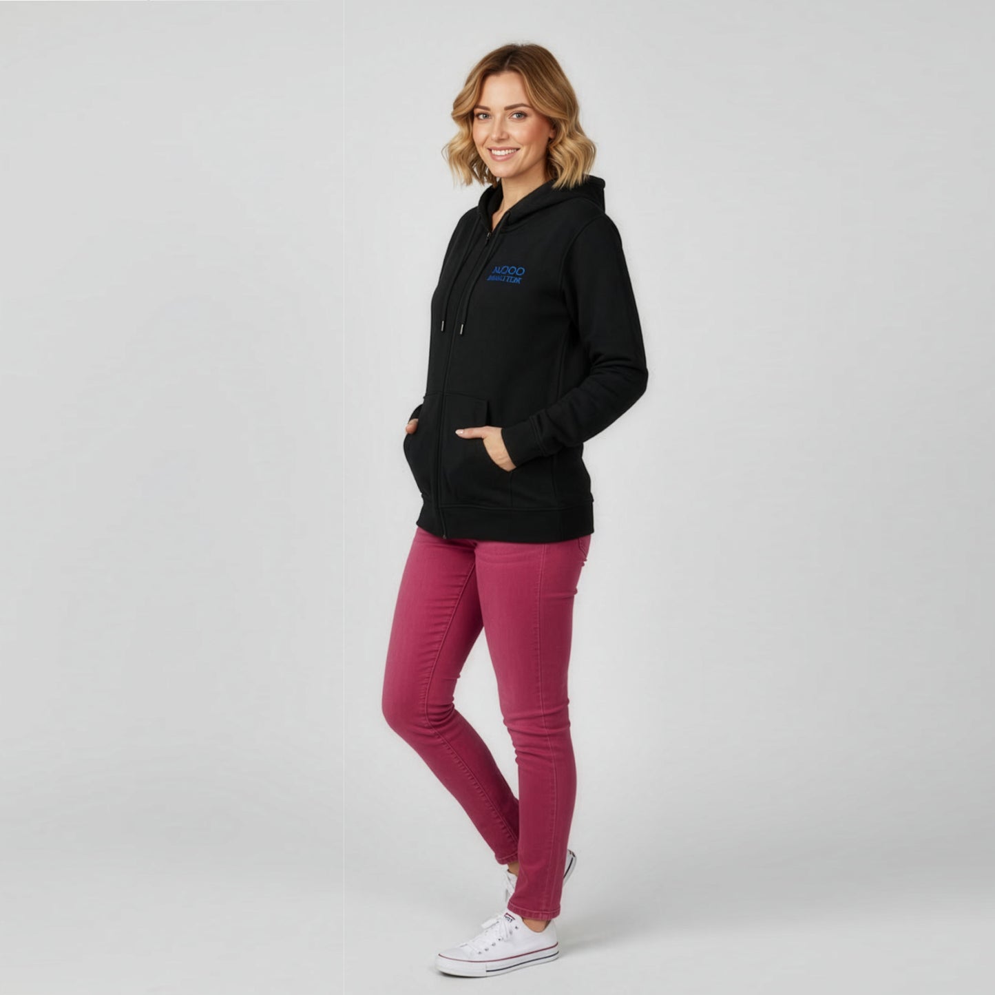 Zip-Up Hoodie Mood Director - Black