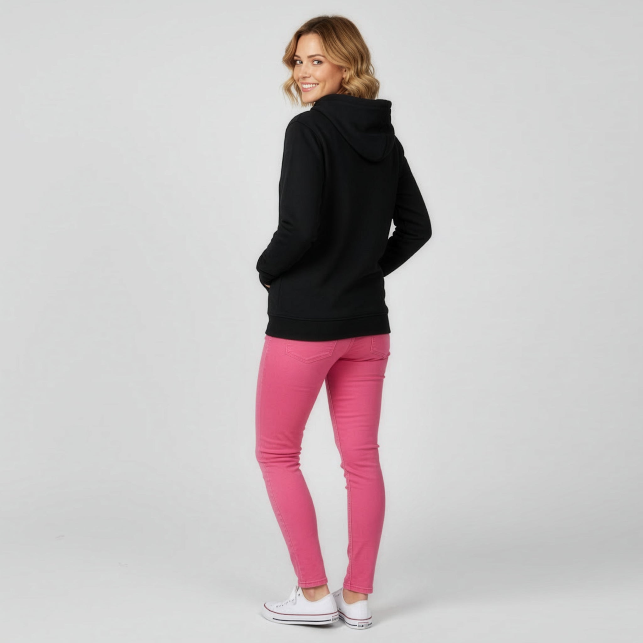 Bluza z kapturem zapinana na zamek Mood Director – czarna – unisex